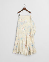 R&ouml;yhel&ouml;inen kukkakuosinen kietaisuhame