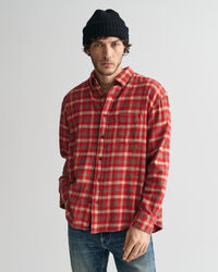 Relaxed fit ‑mitoitettu ruudullinen flanellipaita