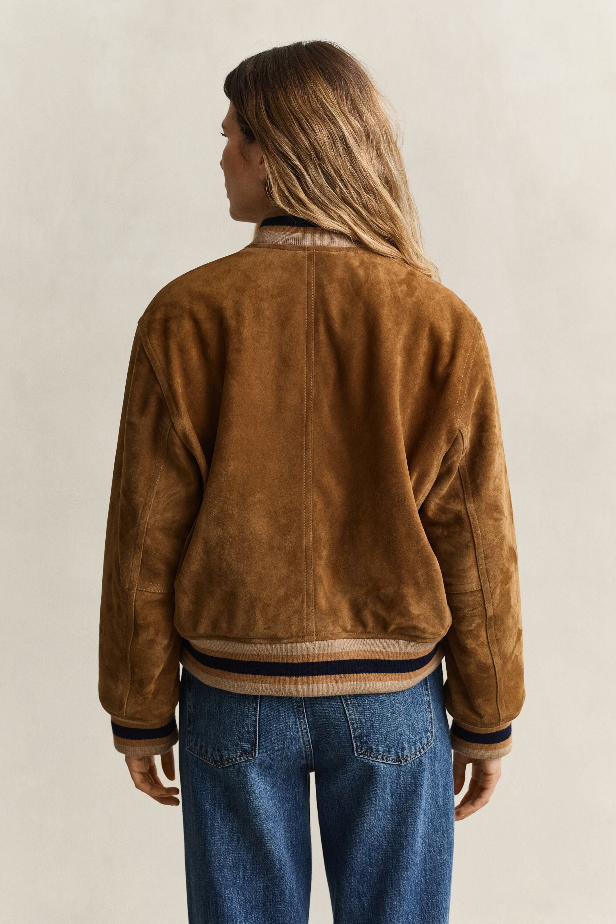 Gant x Yale Varsity Jacket ‑mokkanahkatakki