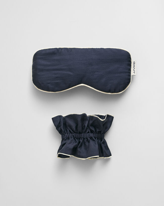 Silkkinen uninaamio ja hiusdonitsi lahjapakkauksessa