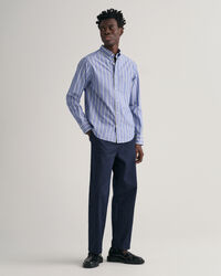 Regular fit ‑mitoitettu raidallinen popliinipaita