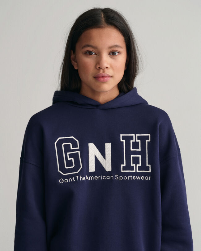 Teens-malliston Oversized fit -mitoitettu GANT New Haven -huppari