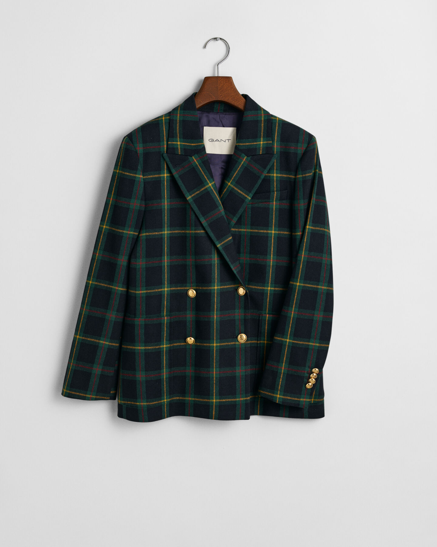 Regular fit ‑mitoitettu ruudullinen bleiseri