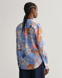 Regular fit ‑mitoitettu printtikuvioitu Floral‑paita puuvilla-silkkisekoitetta