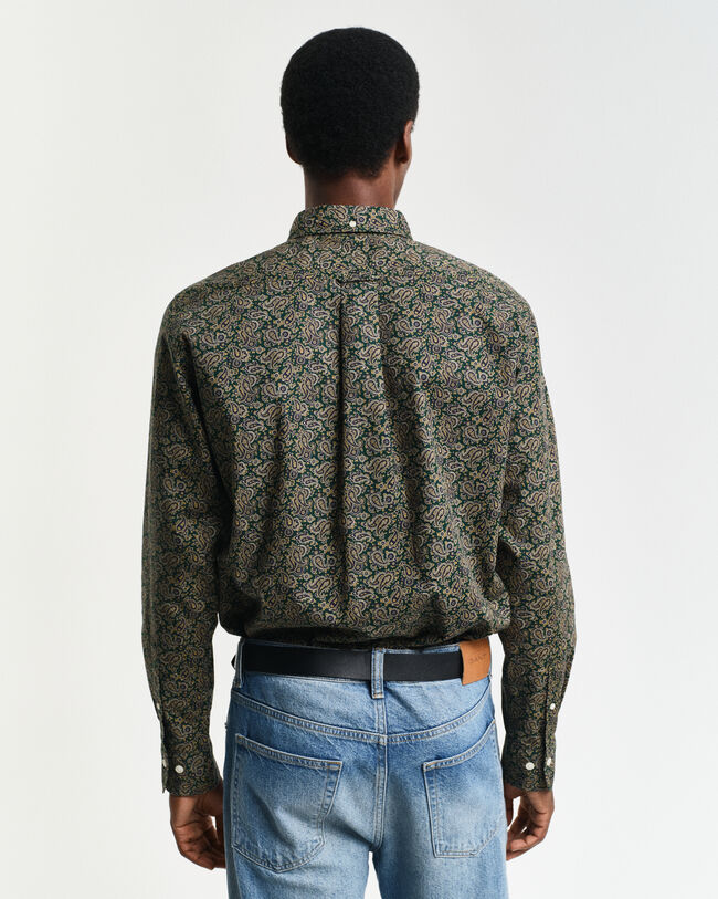 Regular fit ‑mitoitettu paisley-printtipaita