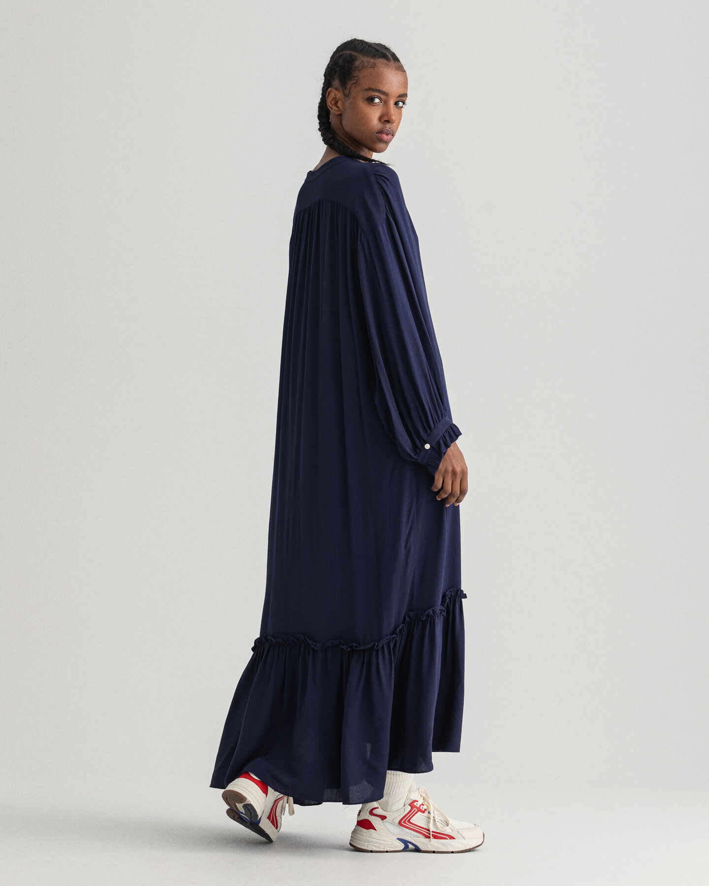 Pään yli sujautettava Wrinkle-mekko