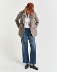 Regular fit ‑mitoitettu kohopintainen villakangasbleiseri