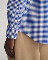 Regular fit ‑mitoitettu gingham-ruutuinen paita broadcloth-kankaasta