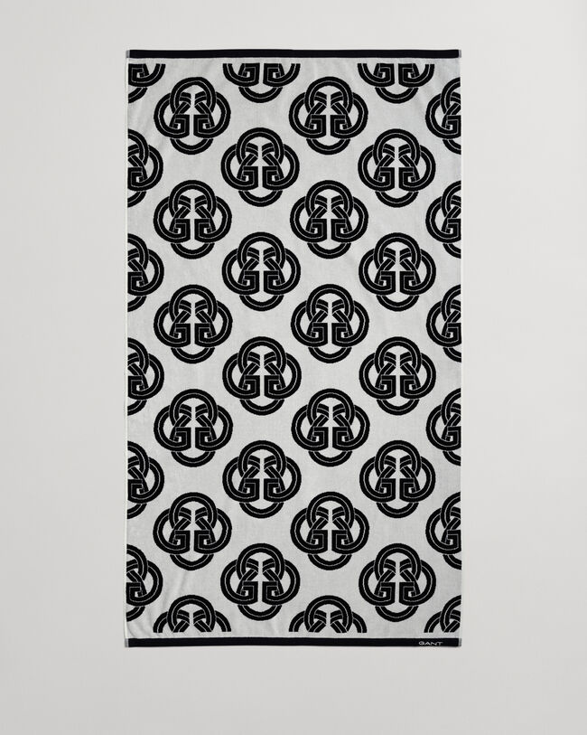 Printtikuvioitu Monogram-rantapyyhe