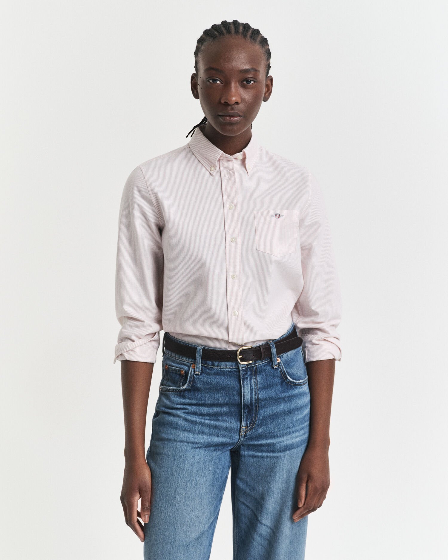 Regular fit ‑mitoitettu raidallinen Classic-oxford-paita