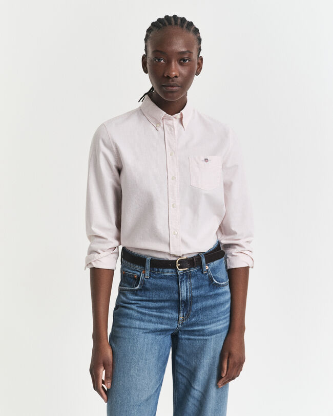 Regular fit ‑mitoitettu raidallinen Classic-oxford-paita