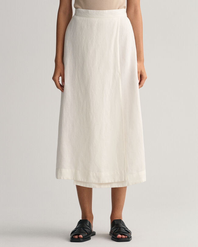 Midi-hame pellava-viskoosisekoitetta