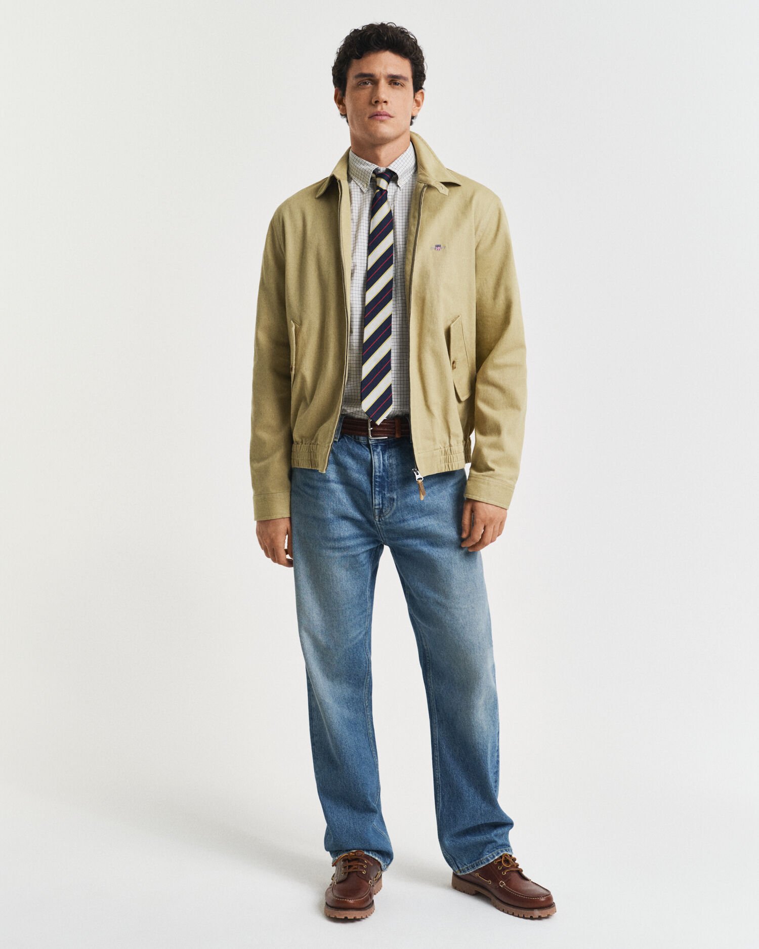 Regular fit ‑mitoitettu klassinen popliiniruutupaita