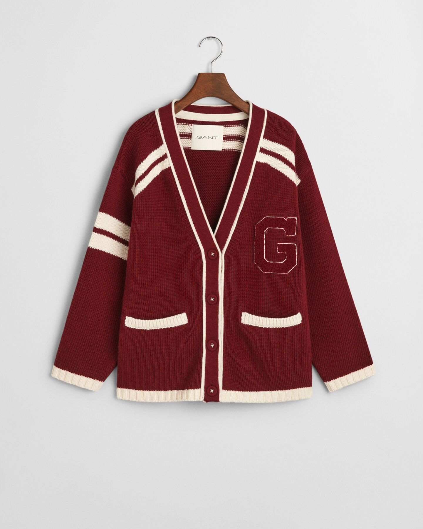 GANT Varsity ‑neuletakki, v-pääntie