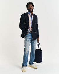 Regular fit ‑mitoitettu paita intialaisesta madrasruutukankaasta