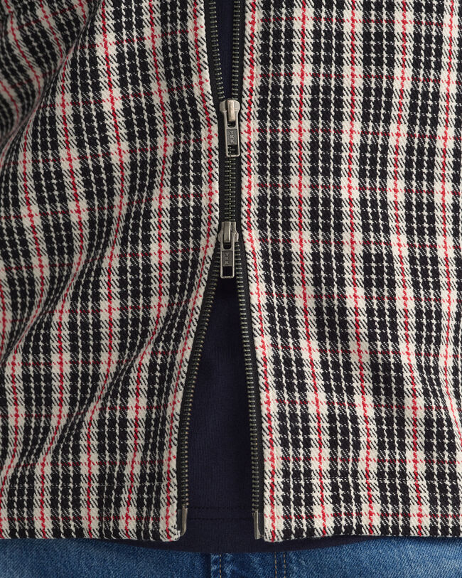 Relaxed fit ‑mitoitettu paksu vetoketjullinen tvillikangaspaita