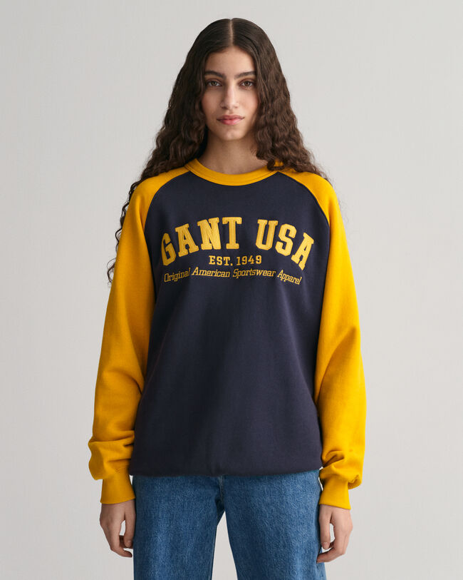 GANT USA ‑collegepaita, jossa pyöreä pääntie