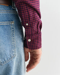 Regular fit ‑mitoitettu pikkuruutuinen flanellipaita