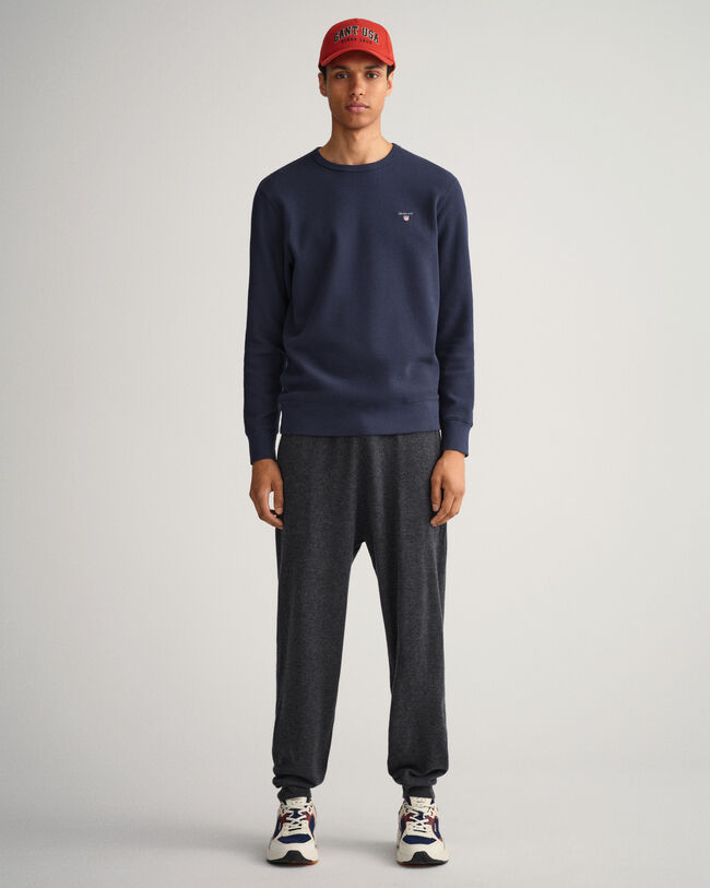 Vohvelikuvioinen collegepaita, pyöreä pääntie