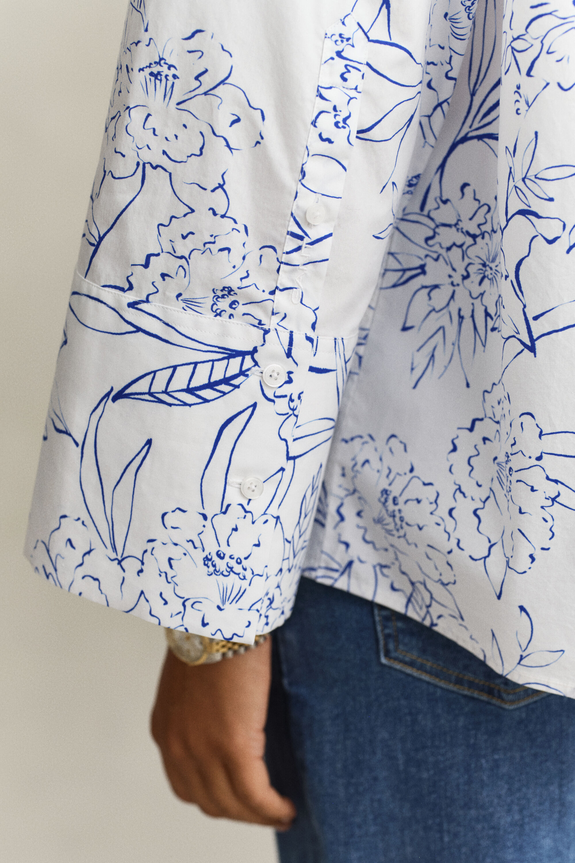 Kukallinen popliinipaita