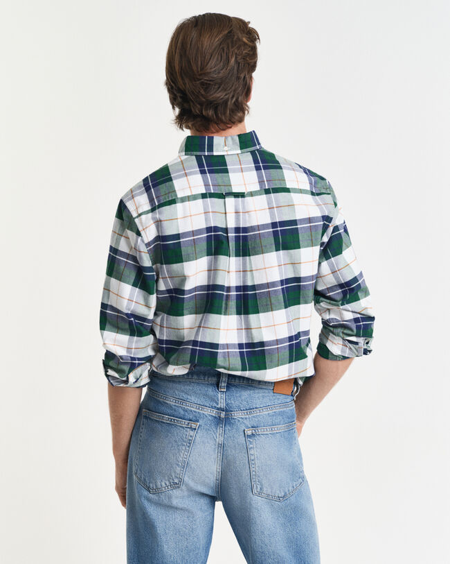 Regular fit ‑mitoitettu klassinen oxford-ruutupaita