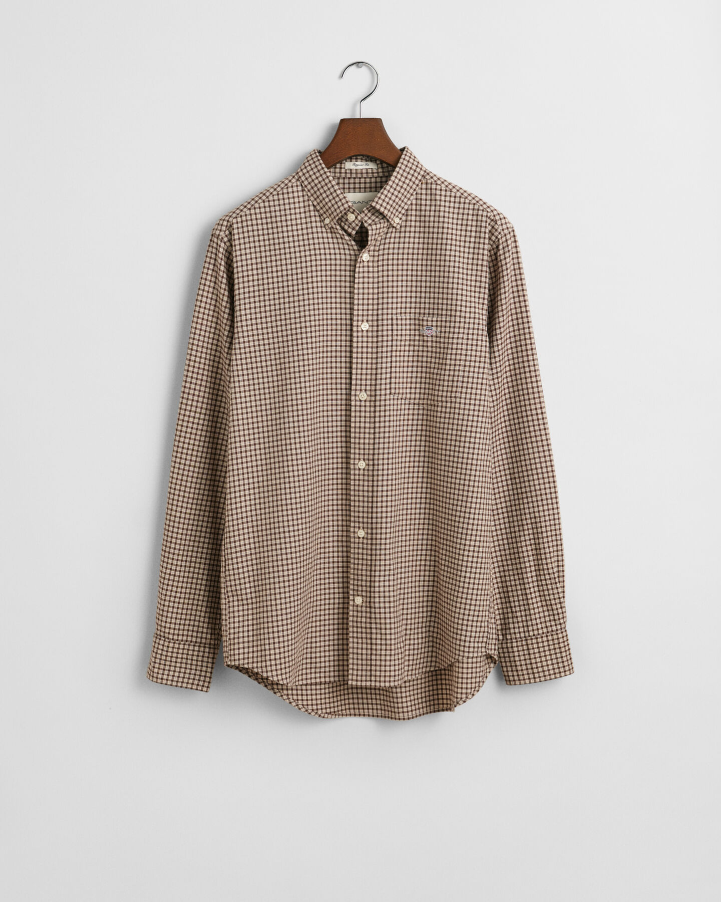 Regular&nbsp;fit ‑mitoitettu pikkuruutuinen flanellipaita