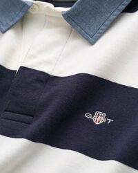 Raidallinen Heavy Rugger ‑paita chambray-kauluksella