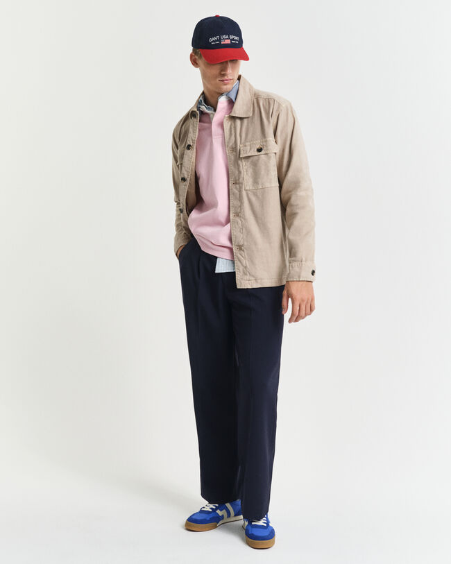 Regular fit ‑mitoitettu pusakka puuvilla-pellavaa