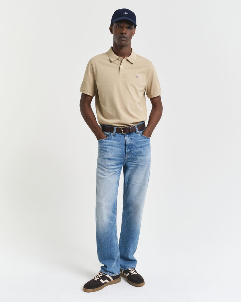 Regular fit -mitoitettu Shield-pikeepaita