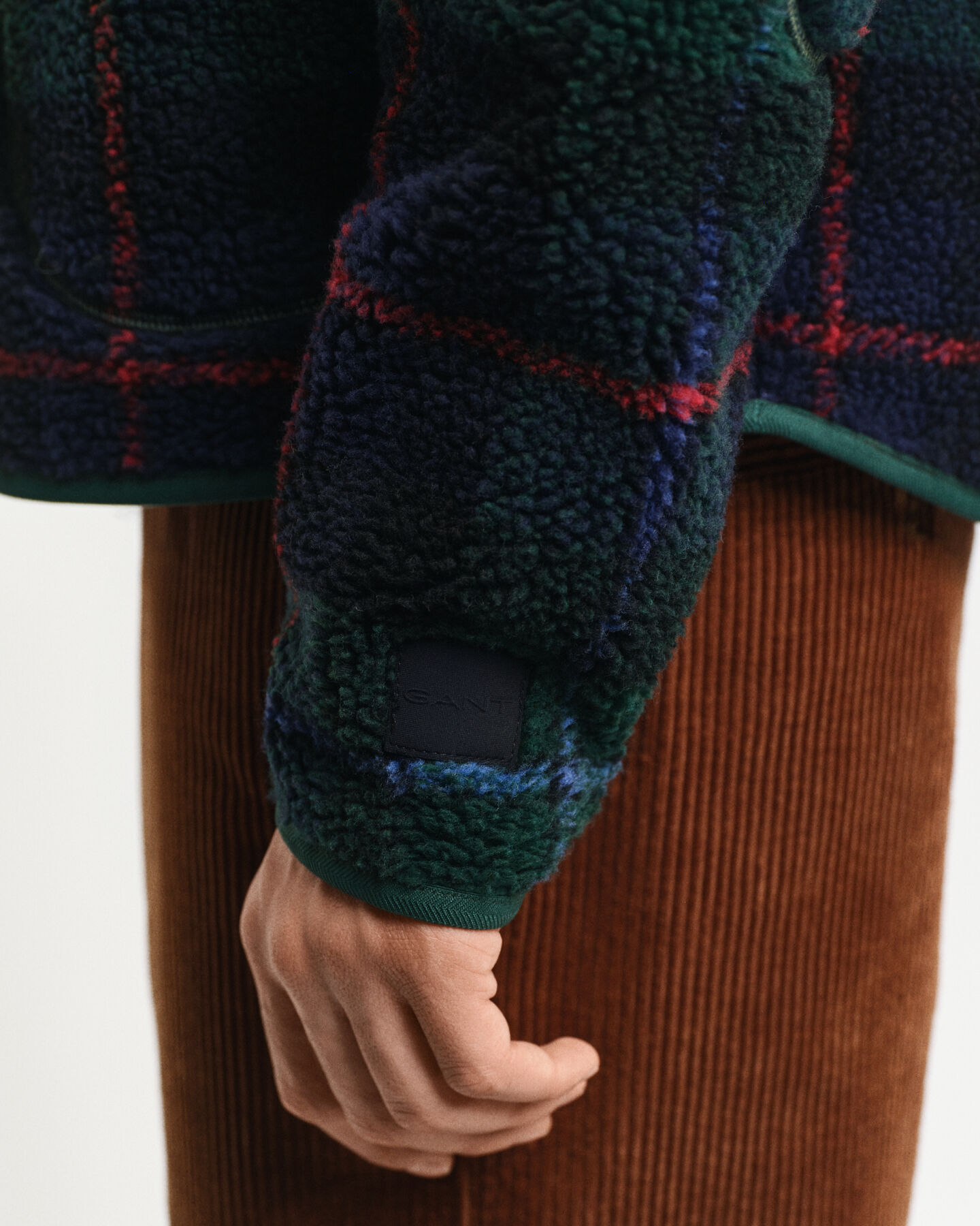 Ruutukuvioinen fleecetakki