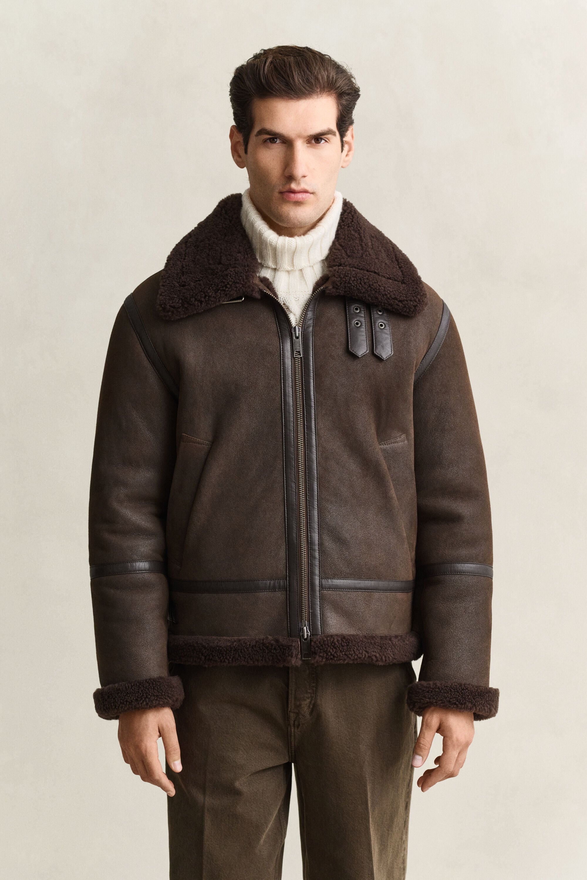 Shearling-takki