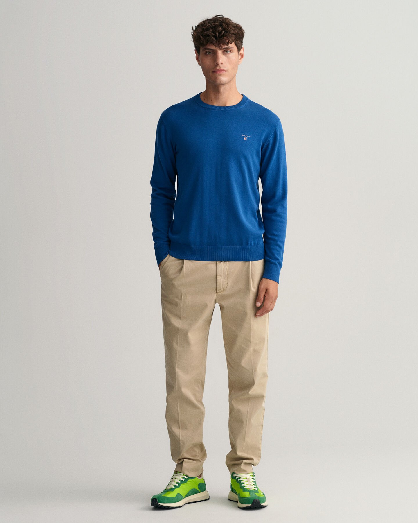 Classic-puuvillaneulepusero, py&ouml;re&auml; p&auml;&auml;ntie