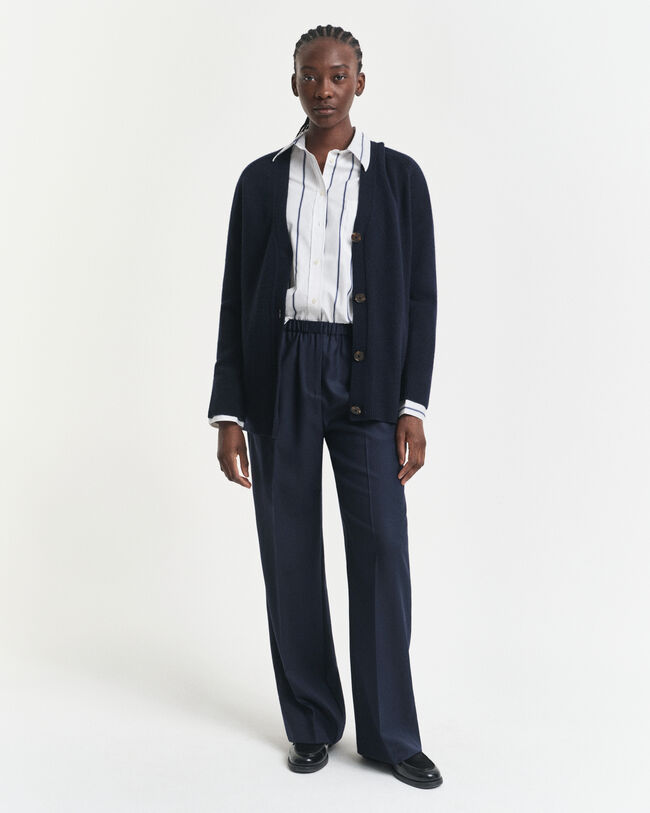 Vetoketjuttomat villasekoitehousut