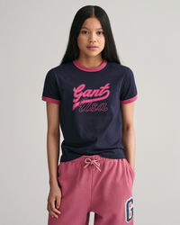 Teen Girls -malliston napamallinen GANT USA -t-paita