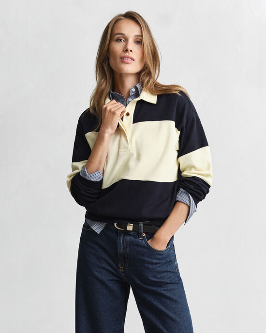 Kohopintainen monivärinen Rugger-pikeepaita