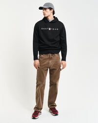 Painatuksella varustettu huppari