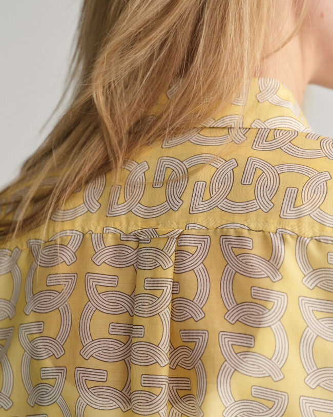 Relaxed fit ‑mitoitettu G Patterned ‑puuvilla-silkkipaita