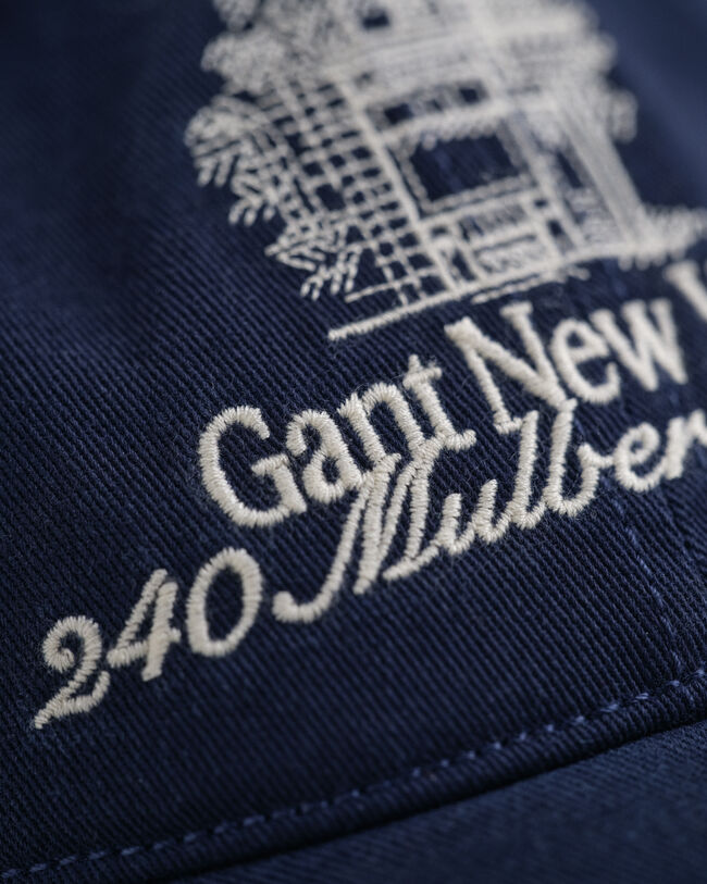 Pesukäsitelty tvillikankainen lippalakki