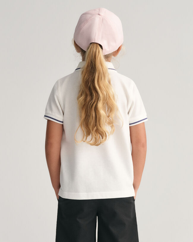 Kids-malliston Shield-pikeepaita, jossa kontrastiv&auml;rireunat