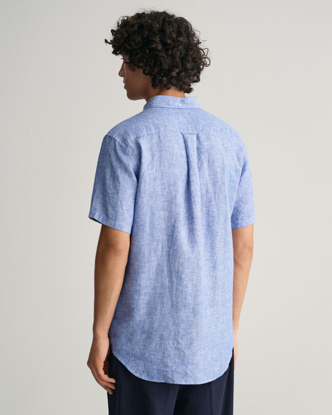 Regular fit ‑mitoitettu lyhythihainen pellavapaita