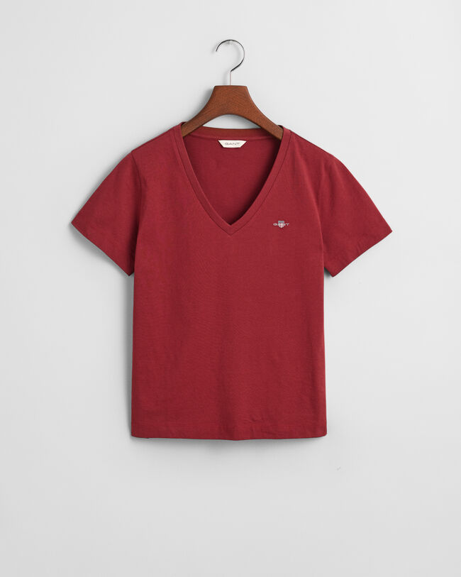 Shield-t‑paita, jossa v-pääntie