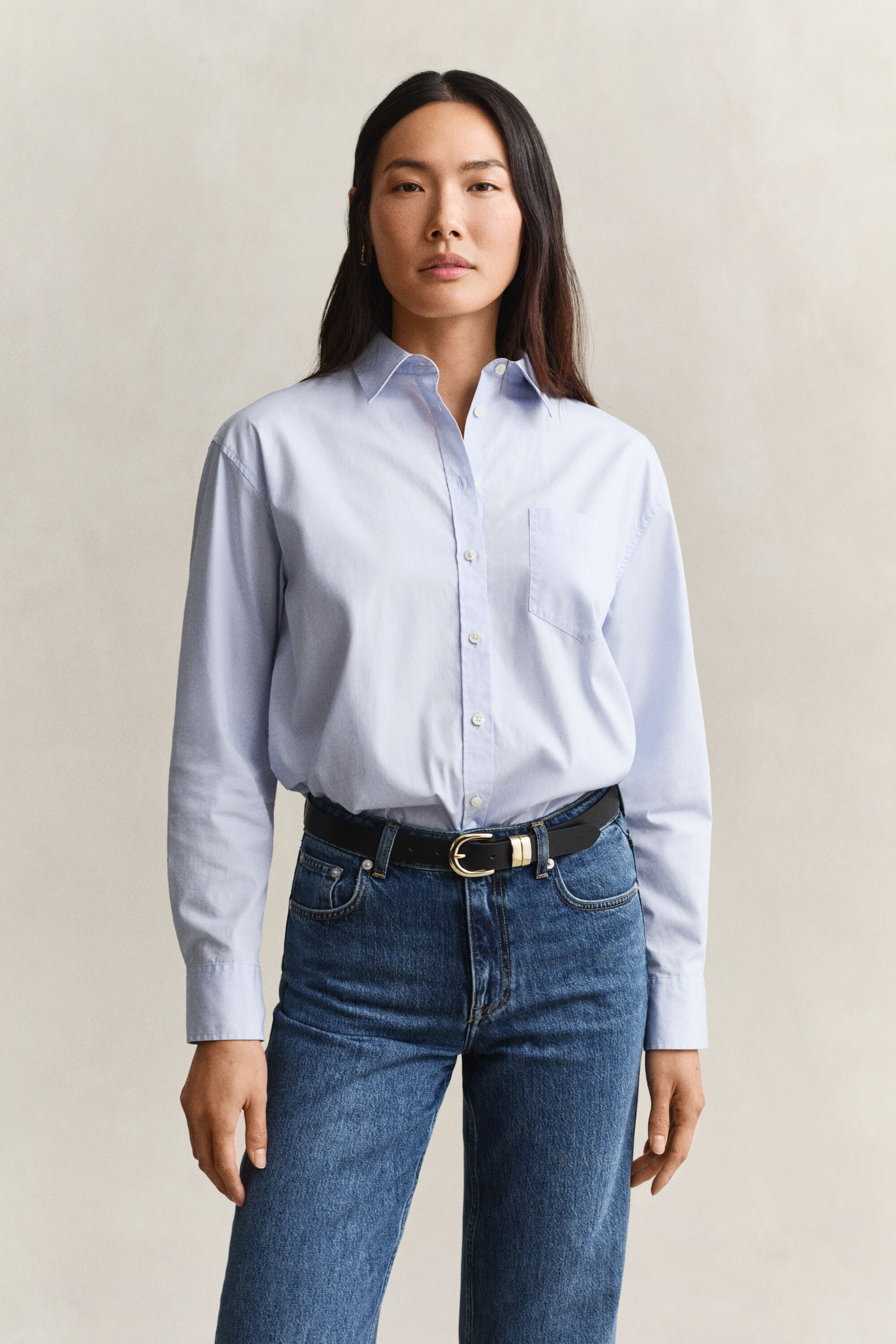 Relaxed fit ‑mitoitettu Classic-popliinipaita