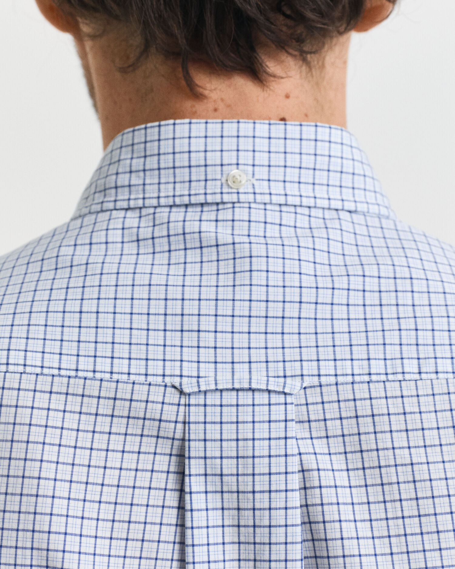 Regular fit ‑mitoitettu klassinen popliiniruutupaita