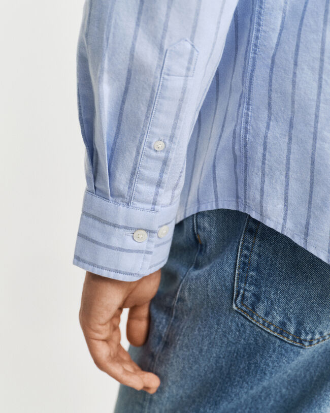 Regular fit ‑mitoitettu raidallinen klassinen oxford-paita