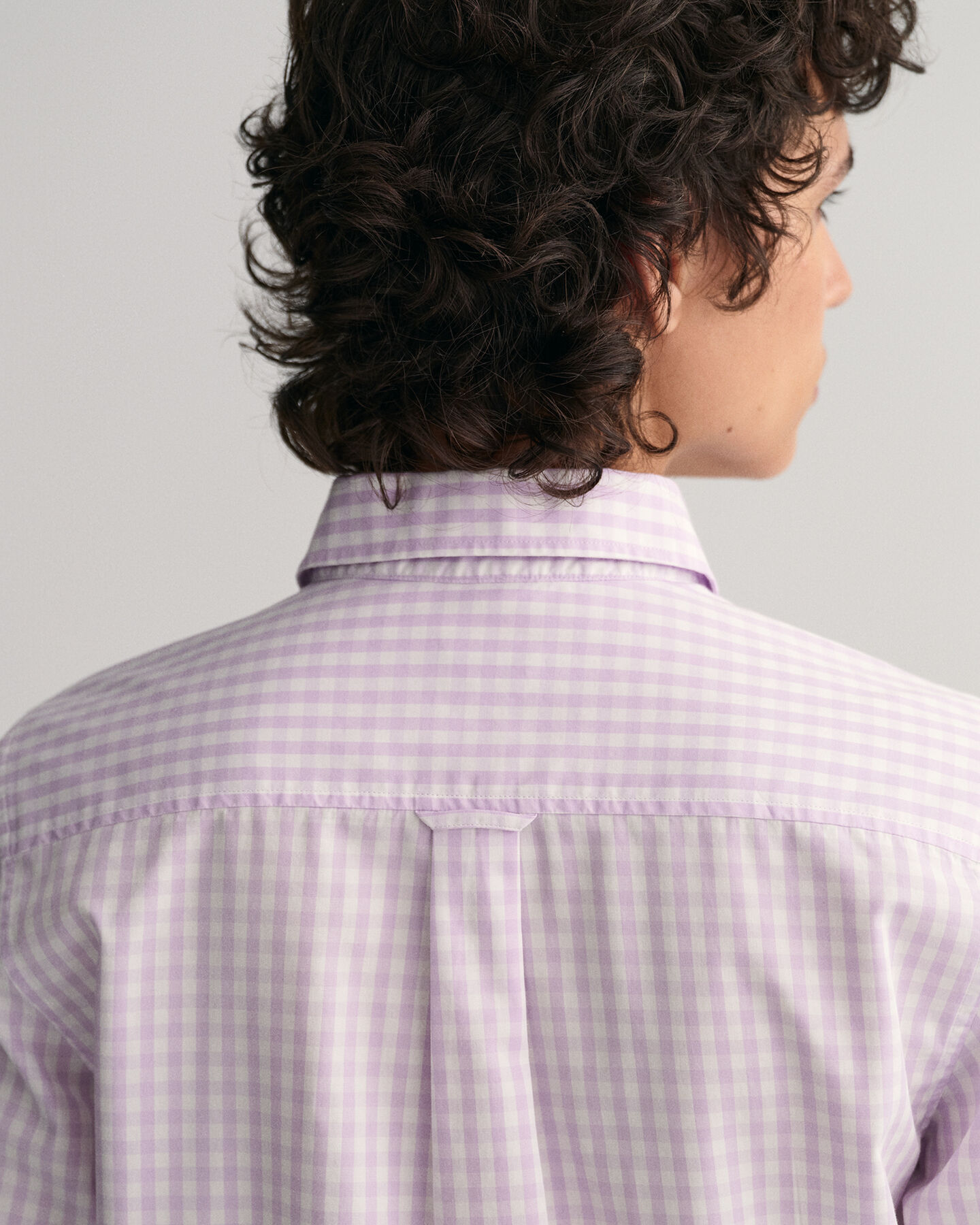 Regular fit ‑mitoitettu gingham-ruutuinen paita broadcloth-kankaasta
