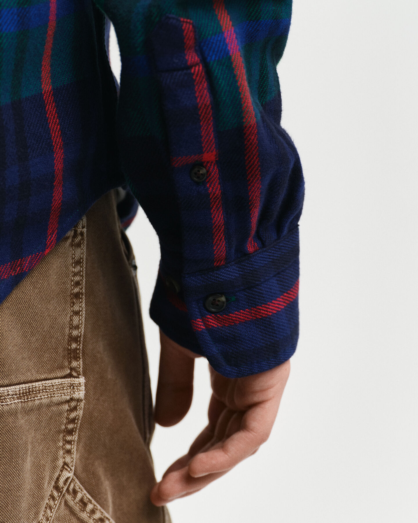 Regular&nbsp;fit ‑mitoitettu ruudullinen tvillipaita