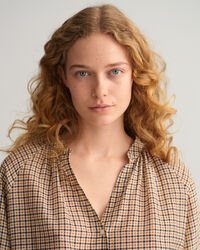 Ruudullinen puuvilla-silkkipusero