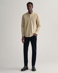 Regular&nbsp;fit ‑mitoitettu pikkuruudullinen popliinipaita