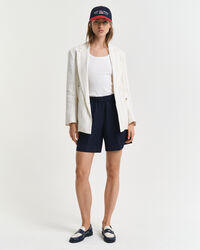 Relaxed fit ‑mitoitetut Pull-On-pellavasekoiteshortsit