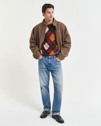 Argyle-neulepusero, pyöreä pääntie